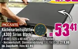 Hornbach Piccante küchenarbeitsplatte „a300 sirius black“ Angebot