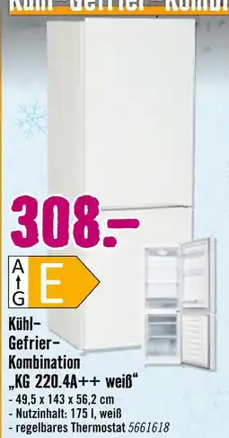 Hornbach Kühl-gefrier-kombination Angebot