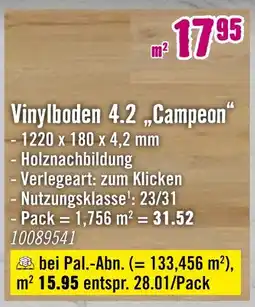 Hornbach Vinylboden 4.2 „campeon“ Angebot