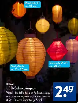 Aldi Süd BELAVI LED-Solar-Lampion Angebot
