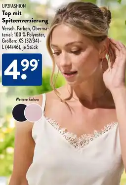 Aldi Süd UP2FASHION Top mit Spitzenverzierung Angebot