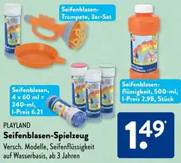 Aldi Süd PLAYLAND Seifenblasen-Spielzeug Angebot