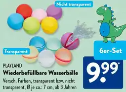 Aldi Süd PLAYLAND Wiederbefüllbare Wasserbälle Angebot