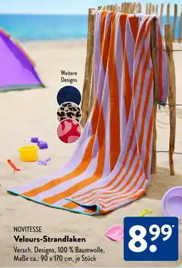 Aldi Süd NOVITESSE Velours-Strandlaken Angebot