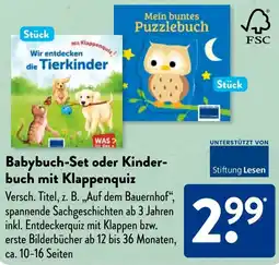 Aldi Süd Babybuch-Set oder Kinderbuch mit Klappenquiz Angebot