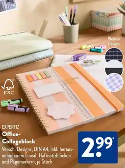 Aldi Süd EXPERTIZ Office Collegeblock Angebot