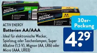 Aldi Süd ACTIV ENERGY Batterien AA/AAA Angebot