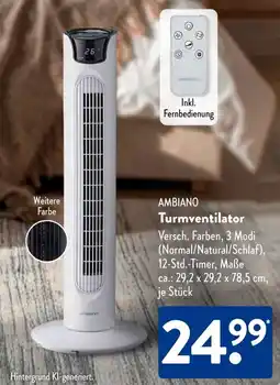 Aldi Süd AMBIANO Turmventilator Angebot