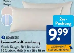 Aldi Süd NOVITESSE Leinen-Mix-Kissenbezug Angebot