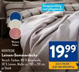 Aldi Süd NOVITESSE Leinen-Sommerdecke Angebot