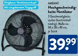 Aldi Süd AMBIANO Hochgeschwindigkeits-Ventilator Angebot