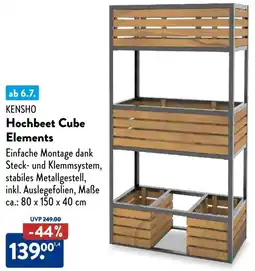 Aldi Süd KENSHO Hochbeet Cube Elements Angebot