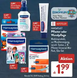 Aldi Süd HANSAPLAST Pflaster oder Wundpflege Angebot