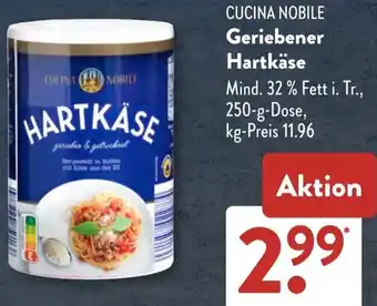Aldi Süd CUCINA NOBILE Geriebener Hartkäse Angebot