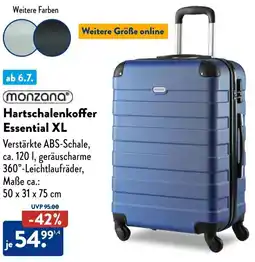 Aldi Süd Monzana Hartschalenkoffer Essential XL Angebot