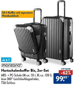 Aldi Süd Monzana Hartschalenkoffer Biz, 2er-Set Angebot