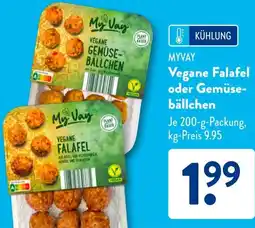 Aldi Süd MYVAY Vegane Falafel oder Gemüsebällchen Angebot