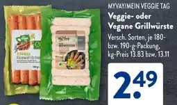 Aldi Süd MYVAY/MEIN VEGGIE TAG Veggie- oder Vegane Grillwürste Angebot