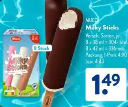 Aldi Süd MUCCI Milky Sticks Angebot