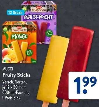 Aldi Süd MUCCI Fruity Sticks Angebot