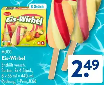 Aldi Süd MUCCI Eis-Wirbel Angebot