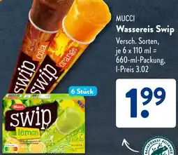 Aldi Süd MUCCI Wassereis Swip Angebot