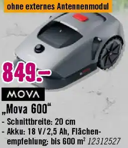 Hornbach Mähroboter „Mova 600" Angebot