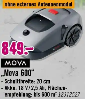 Hornbach Mähroboter „Mova 600" Angebot