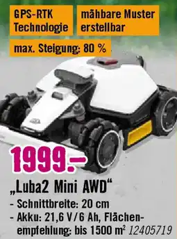 Hornbach Mähroboter „Luba2 Mini AWD" Angebot