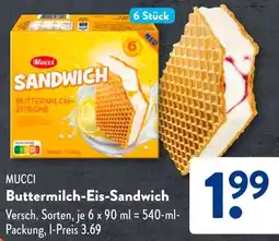 Aldi Süd MUCCI Buttermilch Eis-Sandwich Angebot