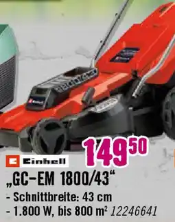 Hornbach Einhell Elektro-Rasenmäher ,,GC-EM 1800/43" Angebot