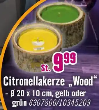 Hornbach Citronellakerze ,,Wood" Angebot