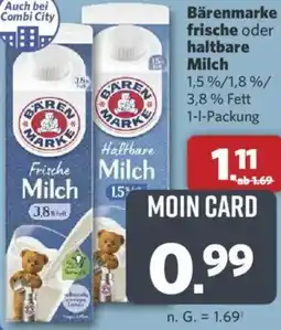 Combi Bärenmarke frische oder haltbare Milch Angebot