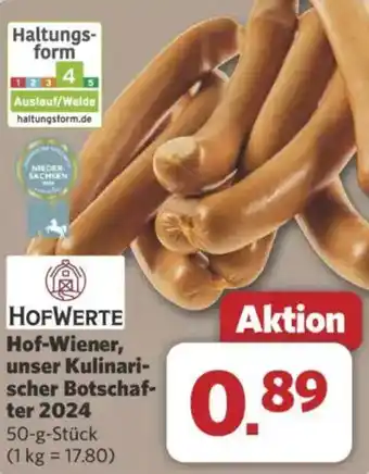 Combi HOFWERTE Hof-Wiener, unser Kulinarischer Botschafter 2024 Angebot