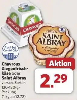 Combi Chavroux Ziegenfrischkäse oder Saint Albray Angebot