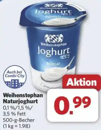 Combi Weihenstephan Naturjoghurt Angebot
