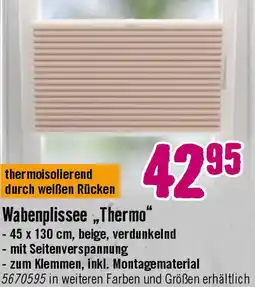 Hornbach SOLUNA Wabenplissee ,,Thermo“ Angebot