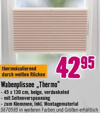 Hornbach SOLUNA Wabenplissee ,,Thermo“ Angebot
