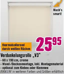 Hornbach SOLUNA Verdunkelungsrollo „V3" Angebot