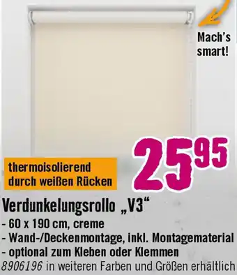 Hornbach SOLUNA Verdunkelungsrollo „V3" Angebot