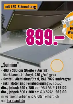 Hornbach Kassettenmarkisen Sonnino Angebot