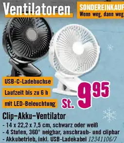 Hornbach Clip-Akku-Ventilator Angebot