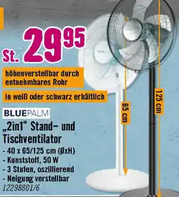 Hornbach BLUEPALM 2in1 Stand- und Tischventilator Angebot
