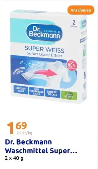 Action Dr. beckmann waschmittel super weiss Angebot