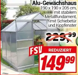 CENTERSHOP Alu-Gewächshaus Angebot