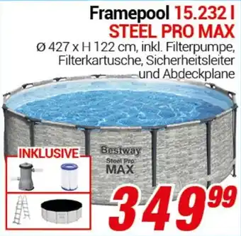 CENTERSHOP Bestway Framepool 15.232 l STEEL PRO MAX Angebot
