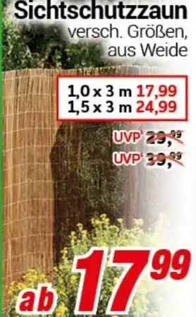 CENTERSHOP Sichtschutzzaun Angebot