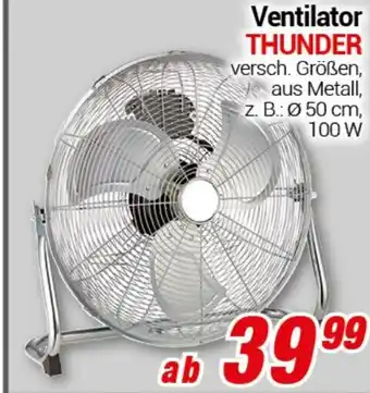 CENTERSHOP Ventilator THUNDER Angebot