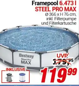 CENTERSHOP Bestway FramepoolINKLUSIVE STEEL PRO MAX Angebot