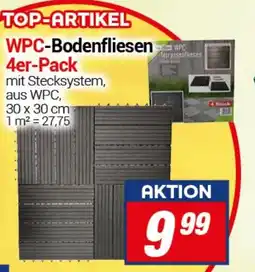 CENTERSHOP WPC-Bodenfliesen 4er-Pack Angebot